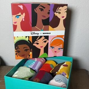 Disney Princess x Bombas Sock Gift Box Set | 6 Pair | Medium Crew | NWT